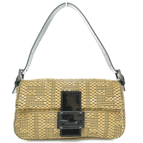 fendi pochette femme|fendi woven baguette.